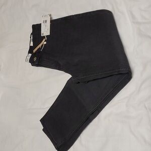 MANGO MOM COMFORT ANKLE/HIGH WAIST JEANS IN BLACK SIZE 4 - NWT
